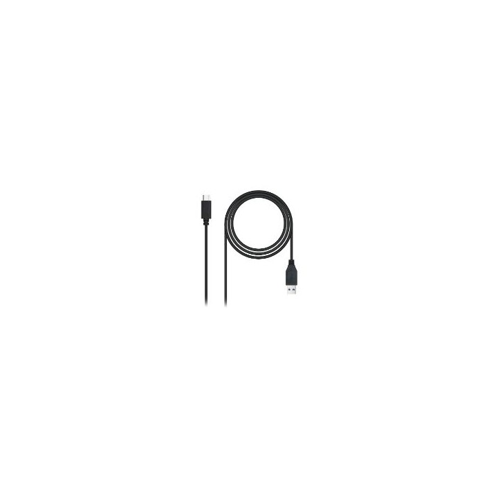 Nanocable USB-A/M a USB-C/M 1.5m Negro(10.01.4001-L150)