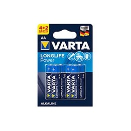Pilas VARTA Longlife Power AA LR6 Blister 6 (4+2)