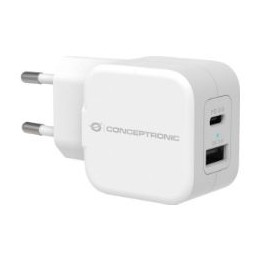 Cargador Pared CONCEPTRONIC 20W 2USB Blanco (ALTHEA09W)