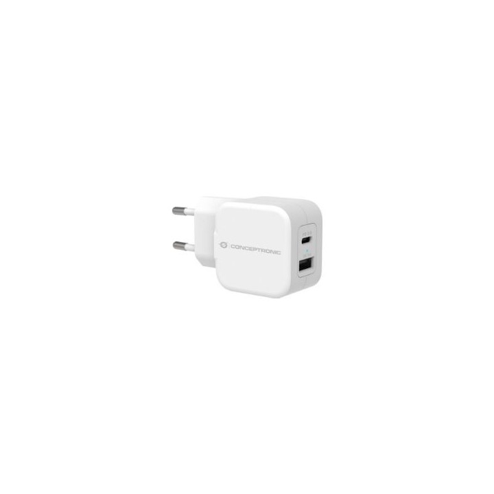 Cargador Pared CONCEPTRONIC 20W 2USB Blanco (ALTHEA09W)