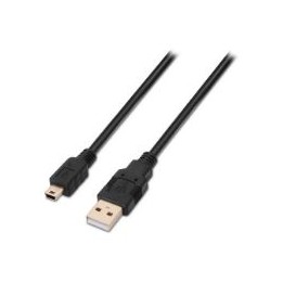 Cable AISENS USB-A/M a MiniUSB-B/M 3m Negro (A101-0026)