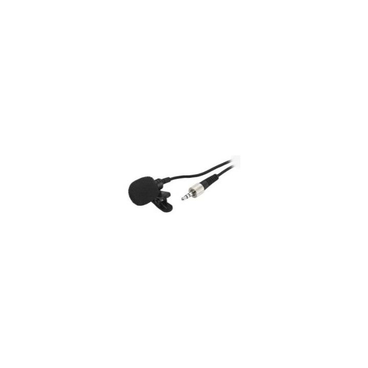Micrófono de solapa Monacor 3.5mm Negro (ECM-821LT)