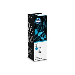 Botella de Tinta HP 31 Cian 70ml 8000 páginas (1VU26AE)