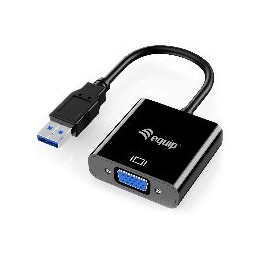 Cable EQUIP USB-A/M a VGA/H 0.25m Negro (EQ133384)