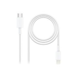 Nanocable Lightning/M a USB-C/M 50cm Blanco(10.10.0600)