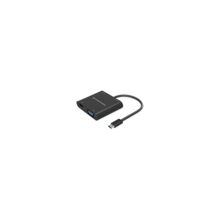 Adaptador CONCEPTRONIC 4en1 USB-C Negro (DONN09B)