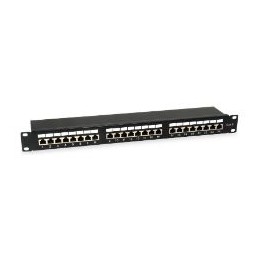EQUIP Patch Panel 24p Cat.6 Apantallado Negro (EQ326425
