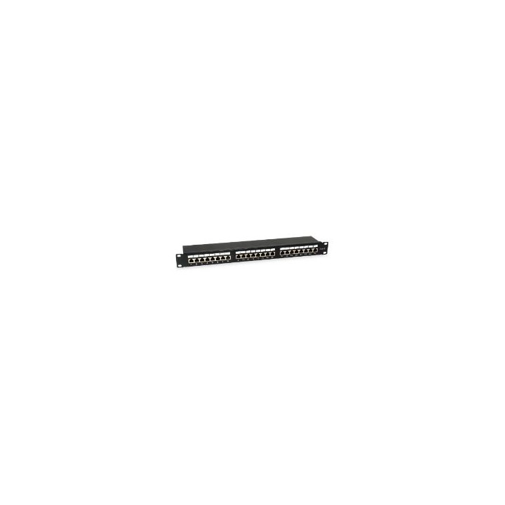 EQUIP Patch Panel 24p Cat.6 Apantallado Negro (EQ326425