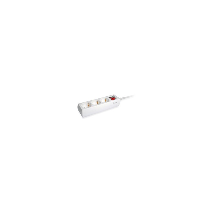 Regleta EQUIP 3xSchuko Interruptor Blanca (EQ245551)