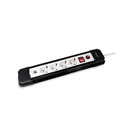 Regleta EQUIP 4xSchuko 2xUSB Interruptor (EQ245553)