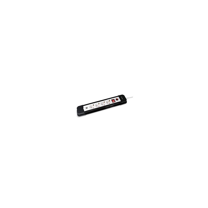 Regleta EQUIP 4xSchuko 2xUSB Interruptor (EQ245553)