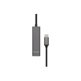 Hub AISENS USB-C a 4xUSB-A 3.0 15cm Gris (A109-0403)