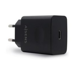 Cargador Pared AISENS 20W 1xUSB-C Negro (ASCH-1PD20-BK)