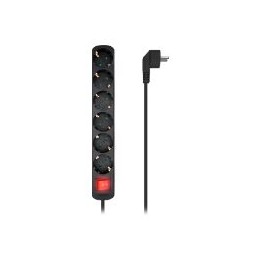 Regleta AISENS 6xSchuko Interruptor Negra (A154-0536)