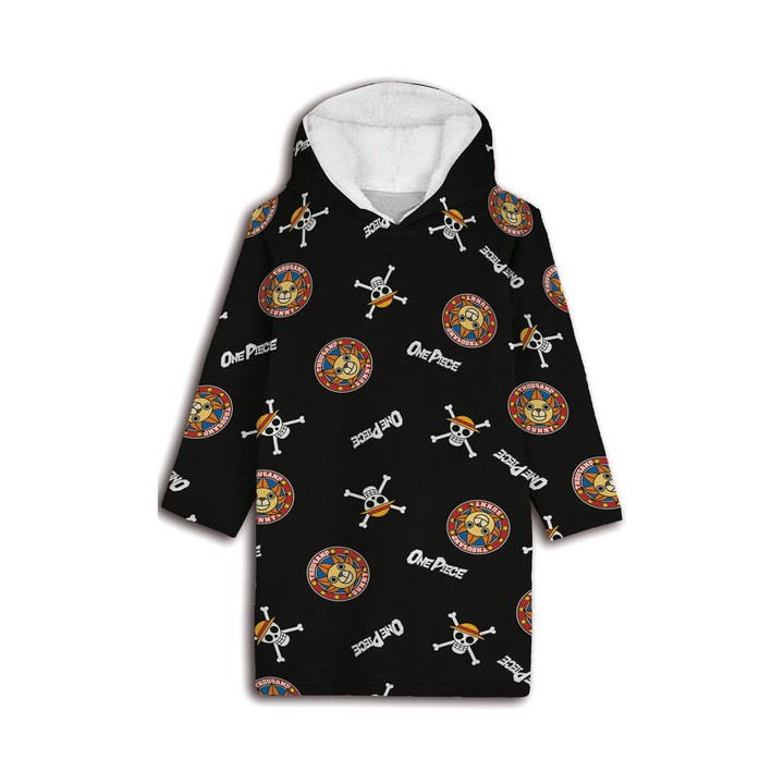 Bata sudadera oversize One Piece coral infantil