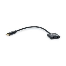 Adaptador EQUIP USB-C a 2x Jack 3.5mm Negro (EQ133469)