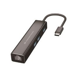 Adaptador CONCEPTRONIC USB-C a RJ45/3xUSB-A (DONN07B)