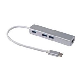 Adaptador EQUIP USB-C a USB-A/RJ45 Plata (EQ133481)