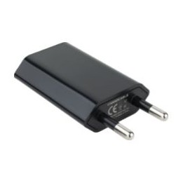 Cargador de Pared Nanocable 1xUSB-A Negro (10.10.2002)