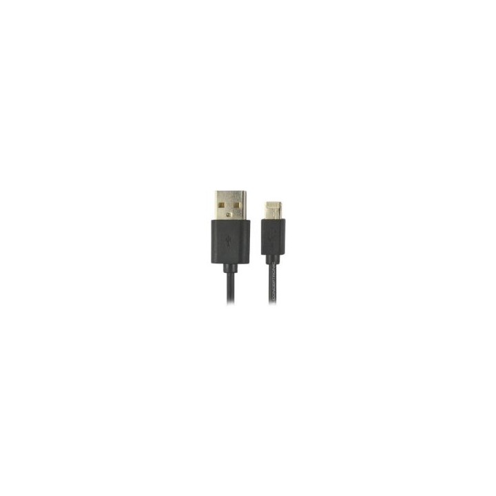 Cable CONCEPTRONIC Lightning 1m Negro (CTUSBLIGHTB)
