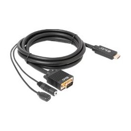 Cable Club 3D HDMI a VGA/28AWG 2m M/M Negro CAC-1712