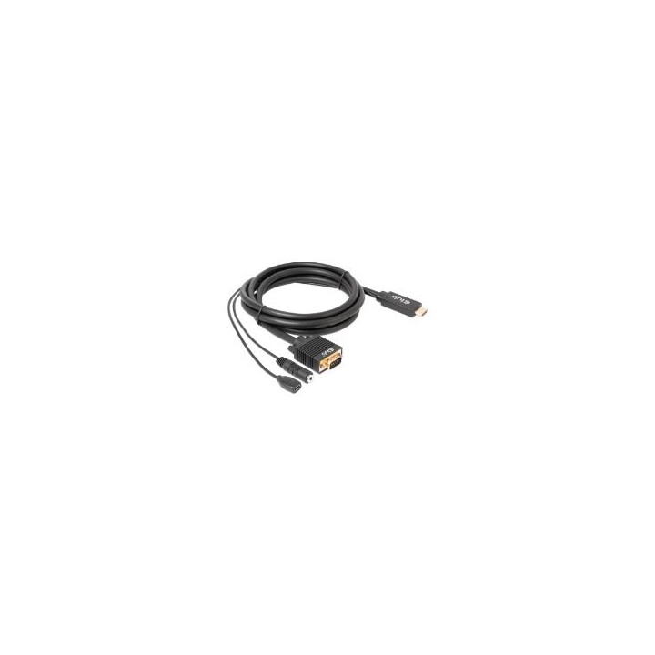 Cable Club 3D HDMI a VGA/28AWG 2m M/M Negro CAC-1712