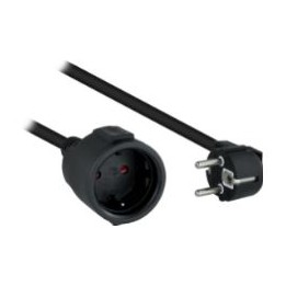 Nanocable Schuko/H a Schuko/M 3m Negro (10.22.0603-BK)