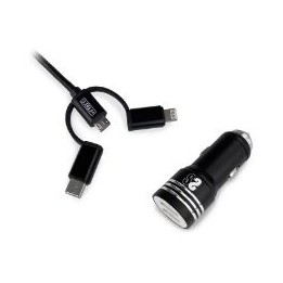 Cargador de Coche SUBBLIM USB-A 3en1 (SUB-CHG-4CC002)
