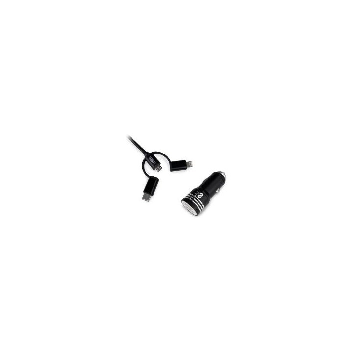 Cargador de Coche SUBBLIM USB-A 3en1 (SUB-CHG-4CC002)