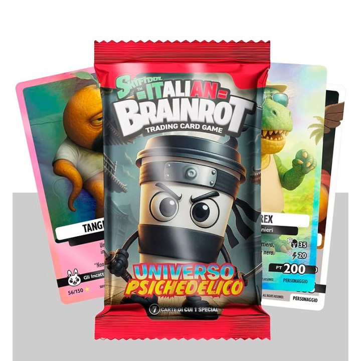 Sobre 7 Cartas coleccionables Universo Psichedelico Skifidol Italian Brainrot Italiano surtido