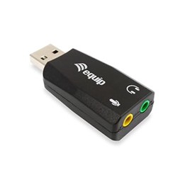 Tarjeta de Sonido EQUIP Life USB 3.5mm Negro (EQ245320)