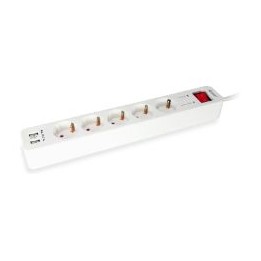 Regleta EQUIP 5xSchuko 2xUSB Interruptor (EQ245554)