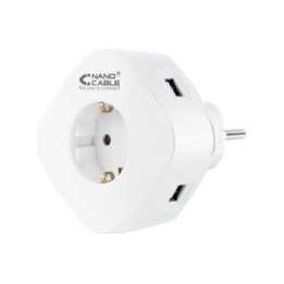 Cargador de Pared Nanocable 1USB-A 1USB-C (10.37.0003)