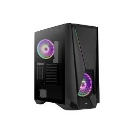 Caja Gaming AEROCOOL RGB ATX EATX mATX Negra (VISORBK)