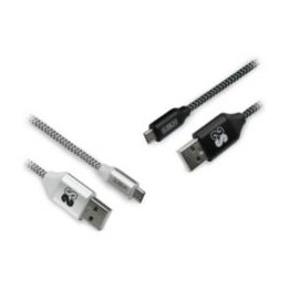 Cable SUBBLIM mUSB a USB Negro/Plata Pack2 (CAB-1MU001)