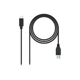 Nanocable USB-A/M a USB-C/M 0.5m Negro (10.01.4000)