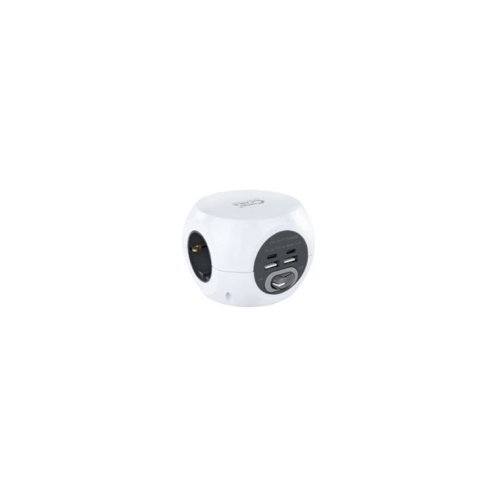 Regleta Nanocable 3 Tomas 4xUSB Interruptor(10.37.0001)