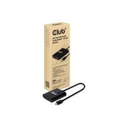 Adaptador Club 3D USB-C a 2xDP FHD Negro (CSV-1545)