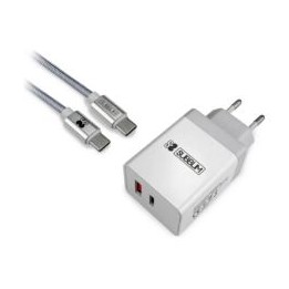 Cargador Pared SUBBLIM USB-A/C Cable USB-C (CHG-3WPD01)