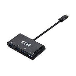 Hub Nanocable USB-A 3.0 a 4xUSB-A 3.1 Gris (10.16.4402)