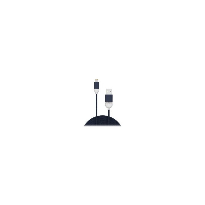 Cable PANTONE USB-A/M a Lightning/M Azul (PT-LCS001-5N)