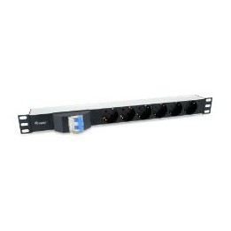 Regleta EQUIP Rack 19" 1U 6xSchuko Negra (EQ333312)