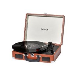 Tocadiscos DENVER USB con altavoz Marrón (VPL-120BROWN)