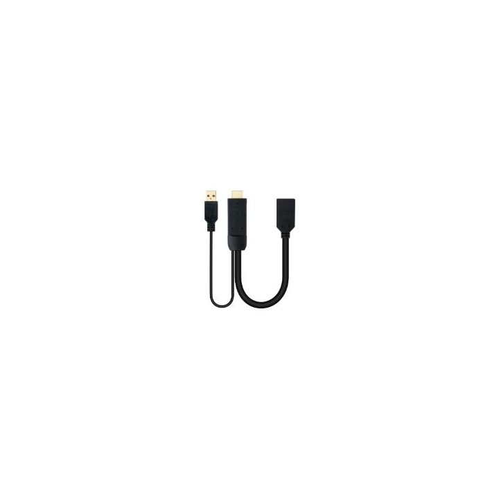 Nanocable USB-A/HDMI/M a DP/H 20cm Negro (10.16.0205)