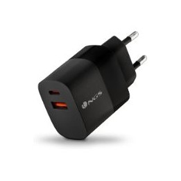 Cargador Pared NGS 1xUSB-C 1xUSB-A 45W Negro (BUD45W)