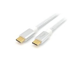 Cable EQUIP USB-C/M a USB-C/M 1m 100W Blanco (EQ128356)