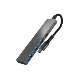 Hub NILOX USB-C a 3xUSB-A / 1xUSB-C Gris (NXHUBUSBC04)