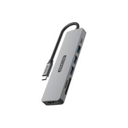 Docking Sitecom 7en1 USB-C a HDMI/USB-A/C/SD (CN-5505)