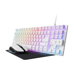 Kit Trust GTX794 Tecl/Ratón/Alfombrilla Blanco (25233)