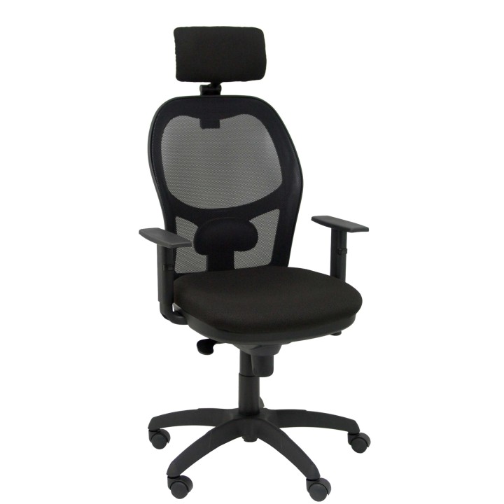 SILLA JORQUERA MALLA NEGRO CABECERO REGULABLE ASIENTO BALI NEGRO 15SNBALI840CRG